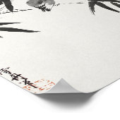 カワセミと竹(19世紀) ポスター (角)