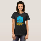 カワセミのデザインの鳥 Tシャツ (正面フル)