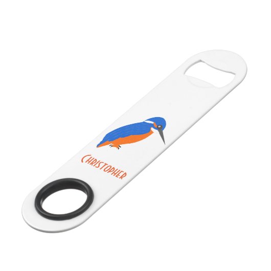 カワセミのデザインはちょうど名前を加えます スピード栓抜き (裏面アングル)