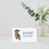 カワセミの水色 名刺 (スタンド正面)