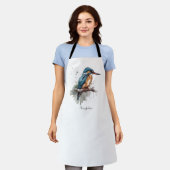 カワセミの静穏 エプロン (着用した状態)