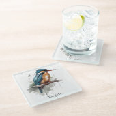 カワセミの静穏 ガラスコースター (アングル)