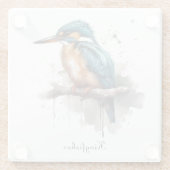 カワセミの静穏 ガラスコースター (裏面)