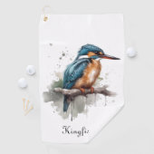 カワセミの静穏 ゴルフタオル (インサイチュ)