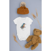 カワセミの静穏 ベビーボディスーツ