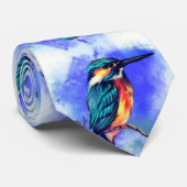 カワセミの首のネクタイ青 ネクタイ (ロール)
