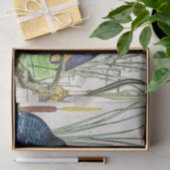 カワセミの鳥のネコヤナギのアイリスによってはティッシュペーパーが開花します 薄葉紙 (ギフト)