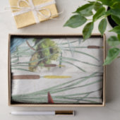 カワセミの鳥のネコヤナギの池の野性生物のティッシュペーパー 薄葉紙 (ギフト)