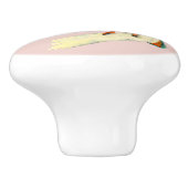 カワセミの鳥の水彩画の絵画 セラミックノブ (側面)