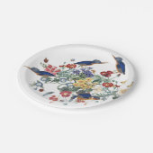 カワセミの鳥の花の蝶紙皿 ペーパープレート (アングル)