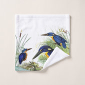 カワセミの鳥の野性生物の池の動物のBathタオル バスタオルセット (ウォッシュタオル)