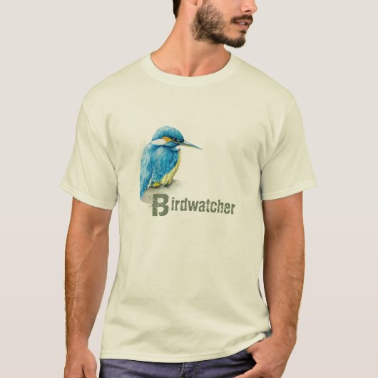 カワセミのBirdwatcherのTシャツ Tシャツ (正面)
