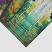 カワセミは水の上に身を寄せた野草 薄葉紙 (詳細)