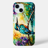 カワセミは水の上に身を寄せた野草 Case-Mate iPhoneケース (裏面)