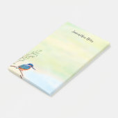 カワセミ水色ブルーオレンジバード ポストイット (アングル)