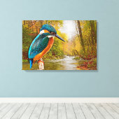 カワセミ キャンバスプリント (インサイチュ (ウッドフロア))