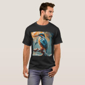 カワセミ デジタルアート Tシャツ (正面フル)