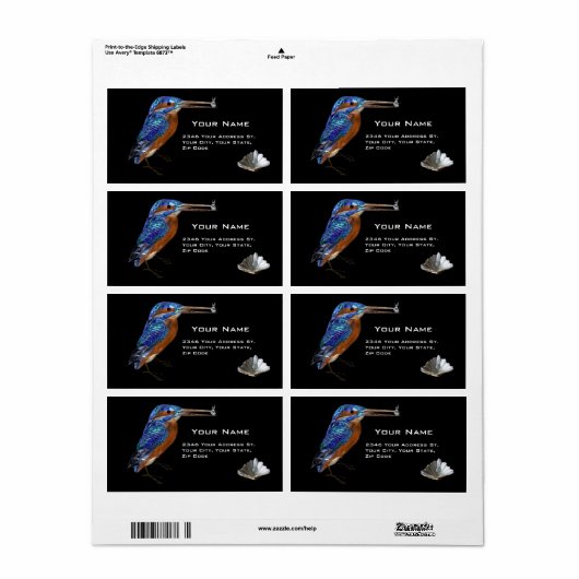 カワセミ ラベル (フルシート)