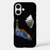 カワセミ、貝殻と真珠の電気ブルー、ブラック Case-Mate iPhoneケース (裏面)