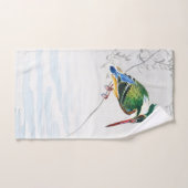 カワセミ – Ohara Koson - Bird Artヴィンテージ ハンドタオル (ハンドタオル)