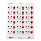 カワレモダンッドラデパーソナライズされたィバグ ラベル (フルシート)