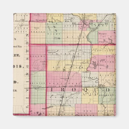 カンカエ、イロコイ、フォード郡 マグネット (正面)