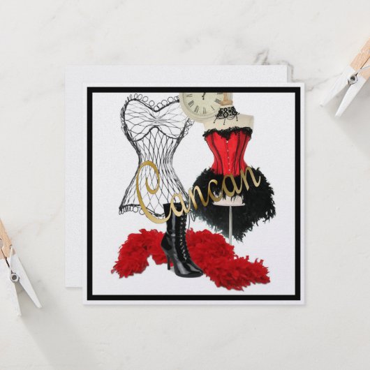 カンカンの衣装1招待状 (正面/裏面インサイチュ)