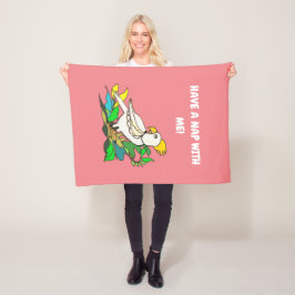 カンカン フリースブランケット