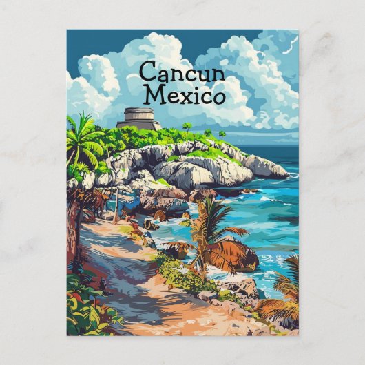 カンカン メキシコ 旅行 ポストカード, カンカン メキシコ アート ポストカード (正面)