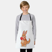 カンガルオアットカンガルーボクシングとボクシング手袋 エプロン (着用した状態)