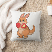 カンガルオアットカンガルーボクシングとボクシング手袋 クッション (ブランケット)