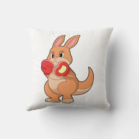 カンガルオアットカンガルーボクシングとボクシング手袋 クッション (裏面)