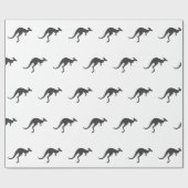 カンガルシルエット – 背景色を選択 ラッピングペーパー (フラット)
