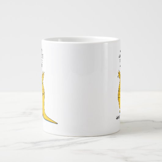 カンガルーおもしろいスの漫画 ジャンボコーヒーマグカップ (正面)