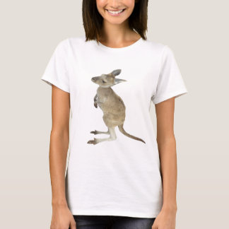 カンガルーおよび動物のピースサイン Tシャツ