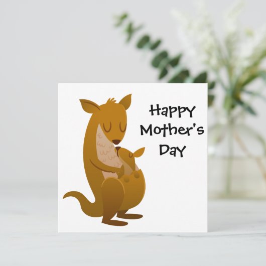 カンガルーおよびJoeyの母の日のデザイン シーズンカード (スタンド正面)