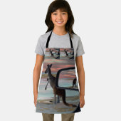 カンガルーかゆみアットビーチ、キッズフルプリントエプロン エプロン (インサイチュ)