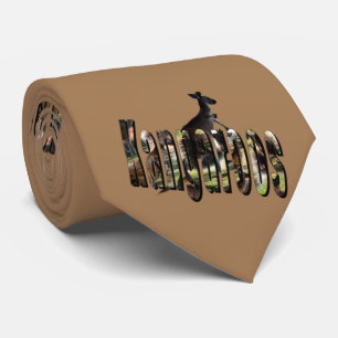 カンガルーとカンガルー写真のロゴ、 ネクタイ