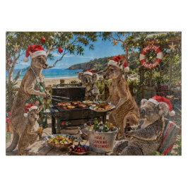 カンガルーとコアラのシーサイドクリスマスBBQ カッティングボード