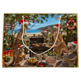 カンガルーとコアラのシーサイドクリスマスBBQ ラージペーパーバッグ