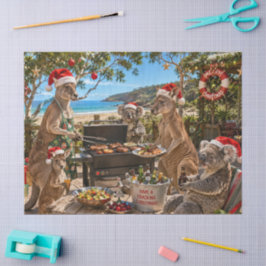カンガルーとコアラのシーサイドクリスマスBBQ 薄葉紙