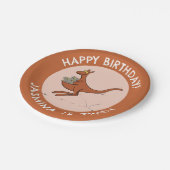カンガルーとコアラパーソナライズされたスの誕生日 ペーパープレート (アングル)