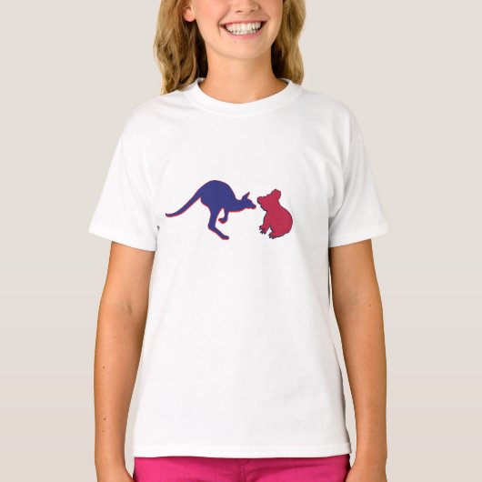 カンガルーとコアラベア Tシャツ (正面)