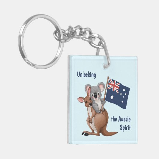 カンガルーとコアラ キーホルダー (正面左)