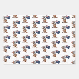 カンガルーとコアラ ラッピングペーパーシート