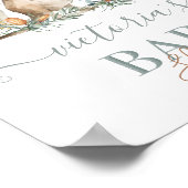 カンガルーとジョーイ赤ちゃんシャワー歓迎サイン ポスター (角)