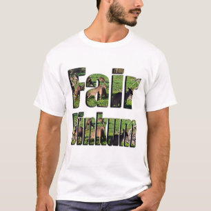 カンガルーと共に描かれた本当のオージー・スラングワード Tシャツ