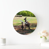 カンガルーと彼女のジョーイ、壁掛け時計 ラージ壁時計 (ホーム)