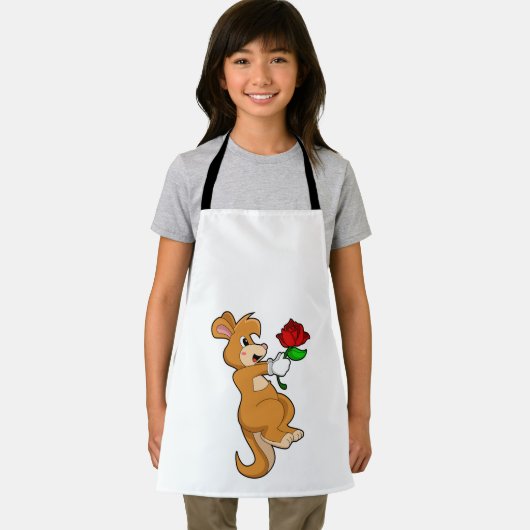 カンガルーと花 エプロン (インサイチュ)