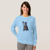 カンガルーと赤ちゃんの魔女 Tシャツ (正面フル)